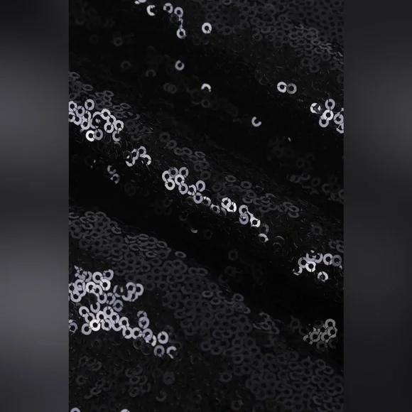 NEW Women’s Sequin Wide Leg Trousers Black M - Picture 9 of 13